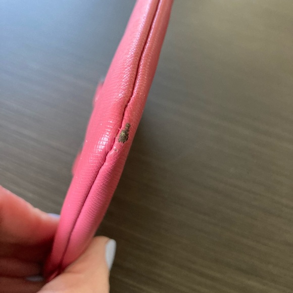 Coach Pink Leather Bow Wristlet - Picture 8 of 11